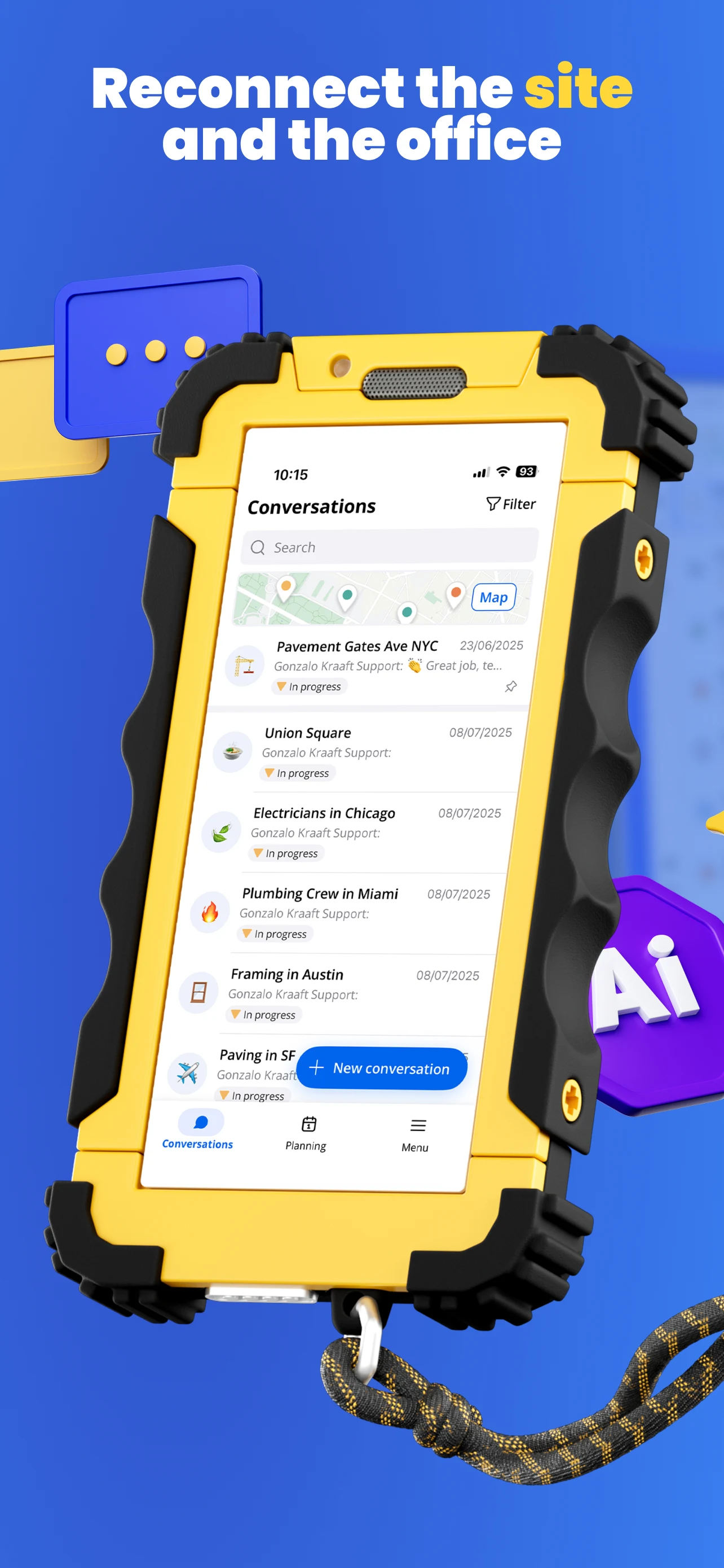 Kraaft - Construction site app screenshot