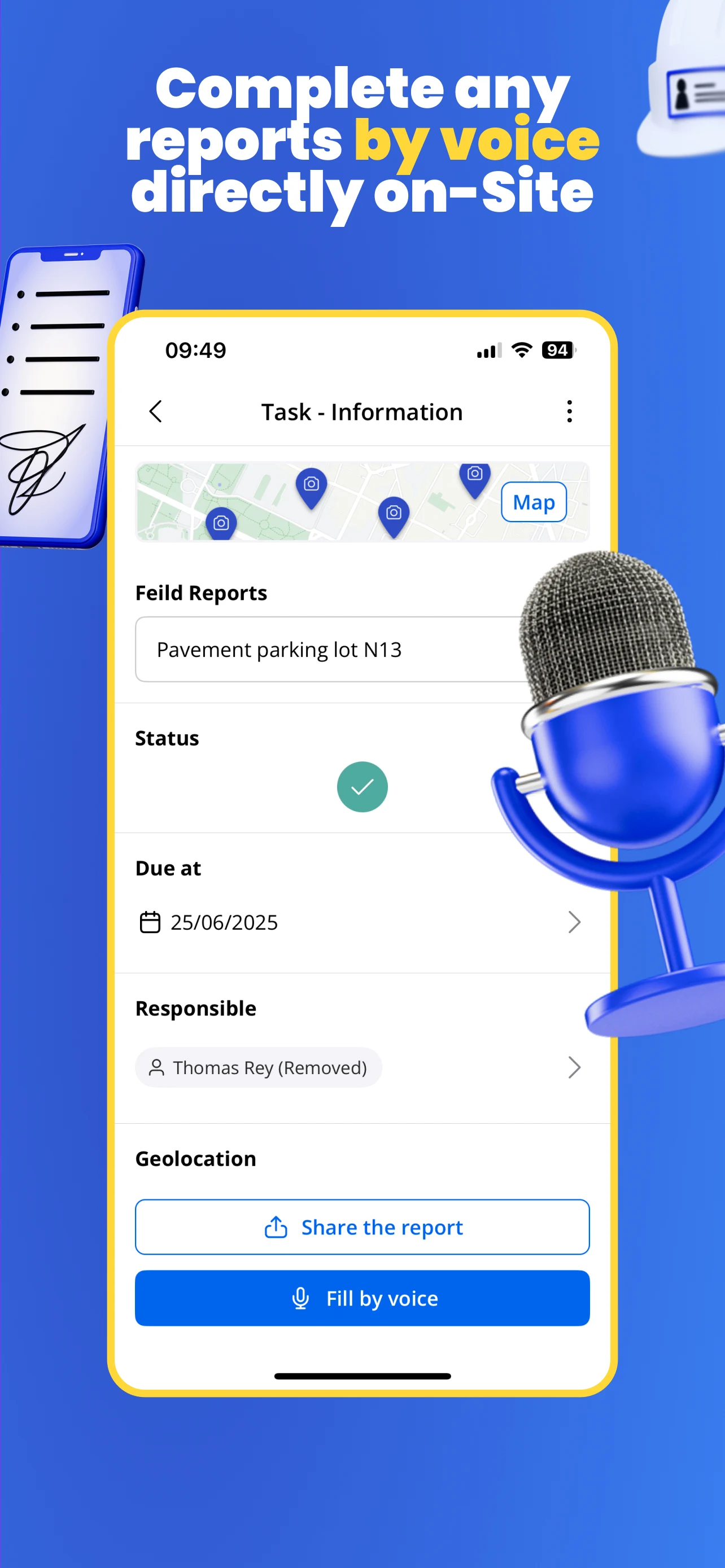 Kraaft - Construction site app screenshot